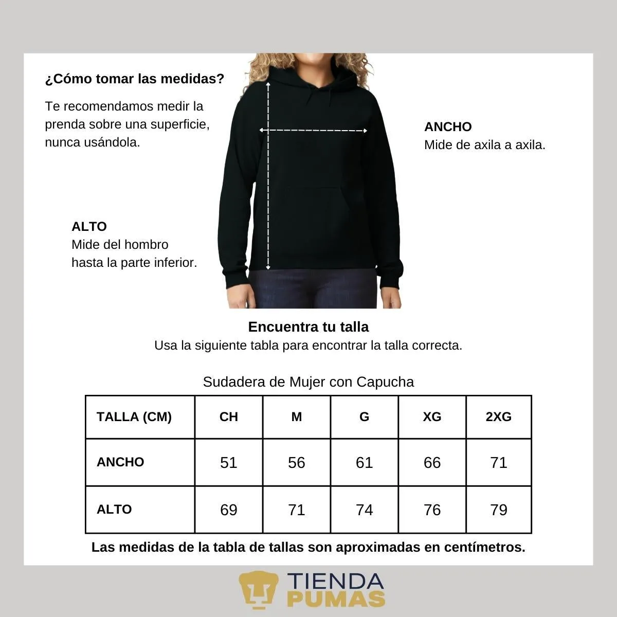 Sudadera para Mujer Hoodie Pumas UNAM Cómo te voy a querer