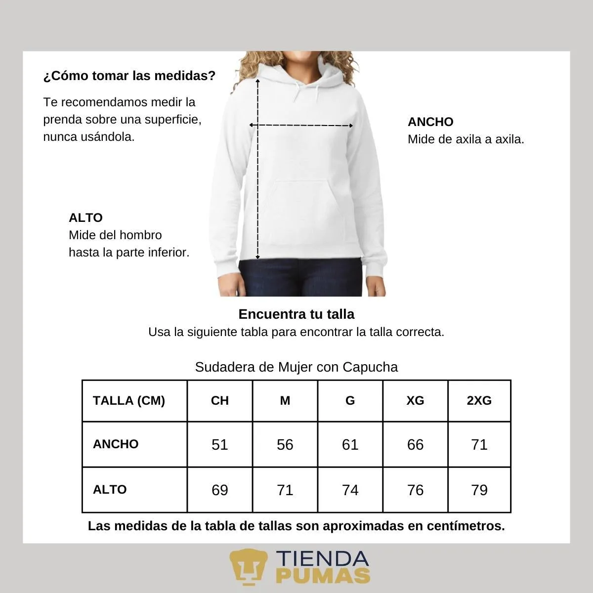 Sudadera para Mujer Hoodie Pumas UNAM Cómo te voy a querer