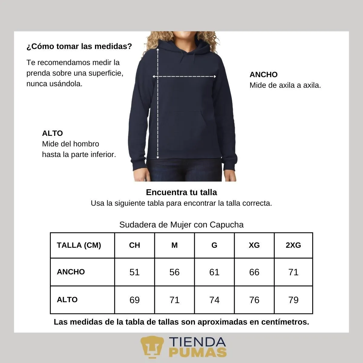 Sudadera para Mujer Hoodie Pumas UNAM Siempre