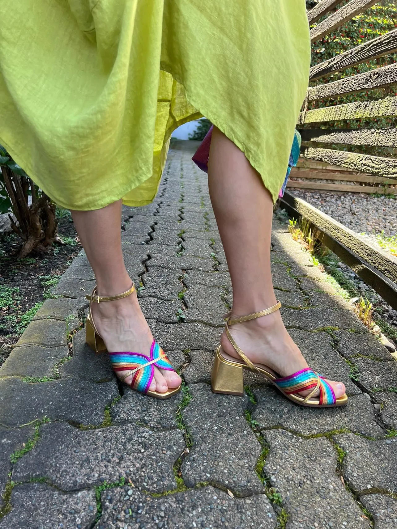 Tender Rainbow Leather Sandal