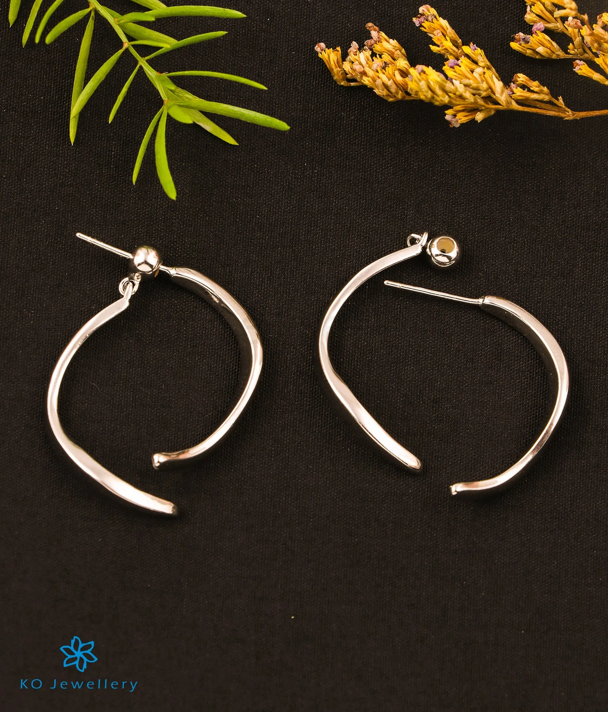 The Melt Silver Front & Back Earrings