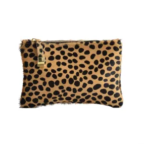 TIP POUCH | CHEETAH W/ BLACK ZIPPER