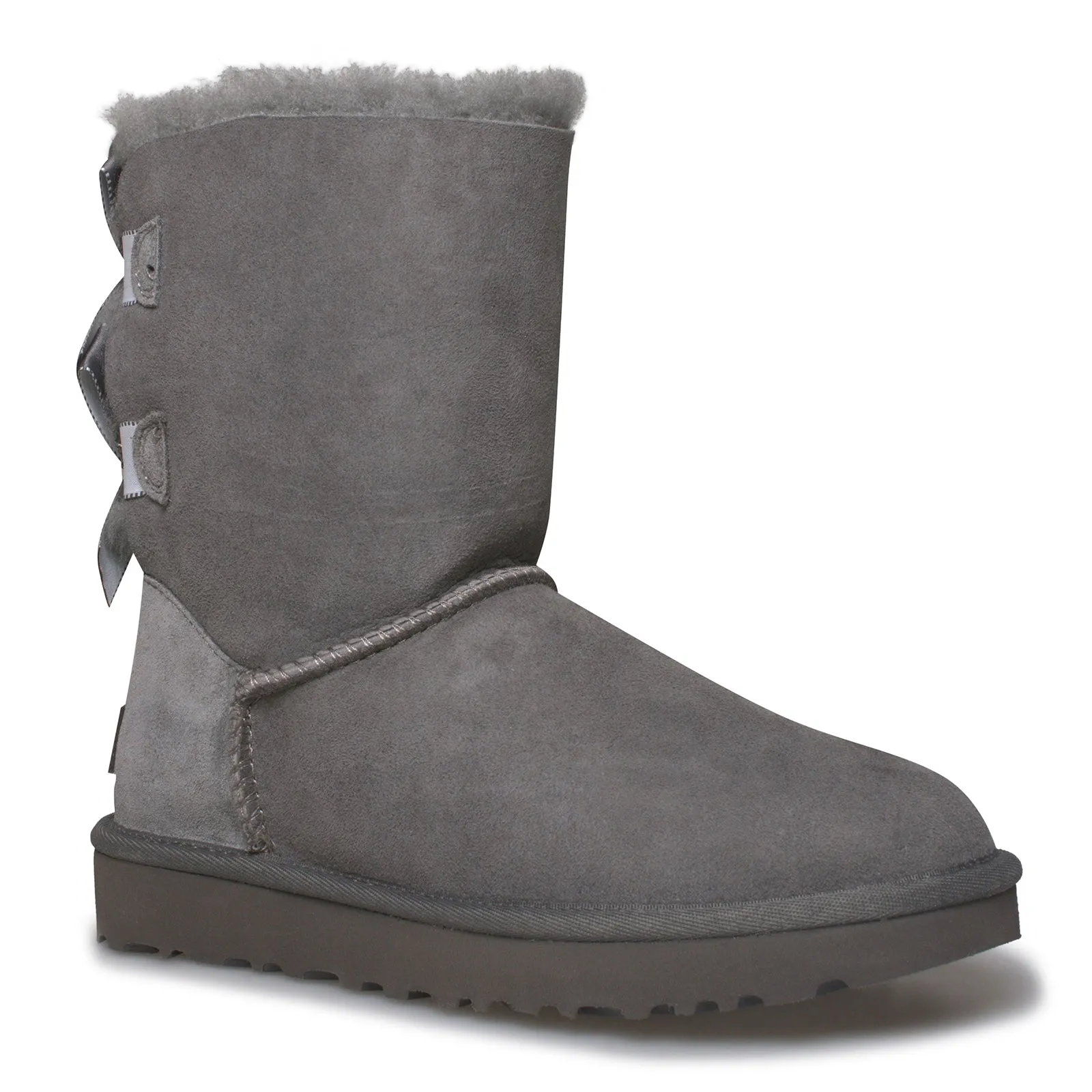 UGG Bailey Bow II Shimmer Charcoal Boots - Women's