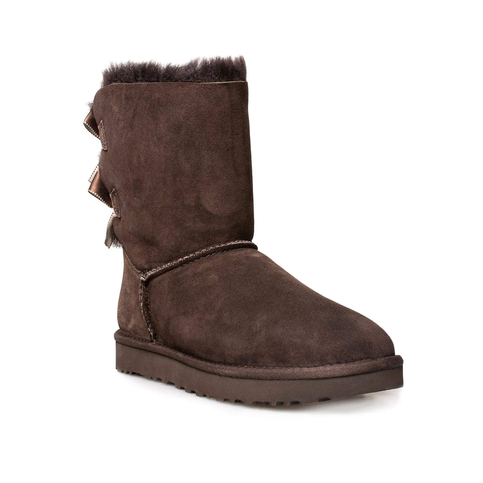 UGG Bailey Bow II Shimmer Chocolate Boots - Women's