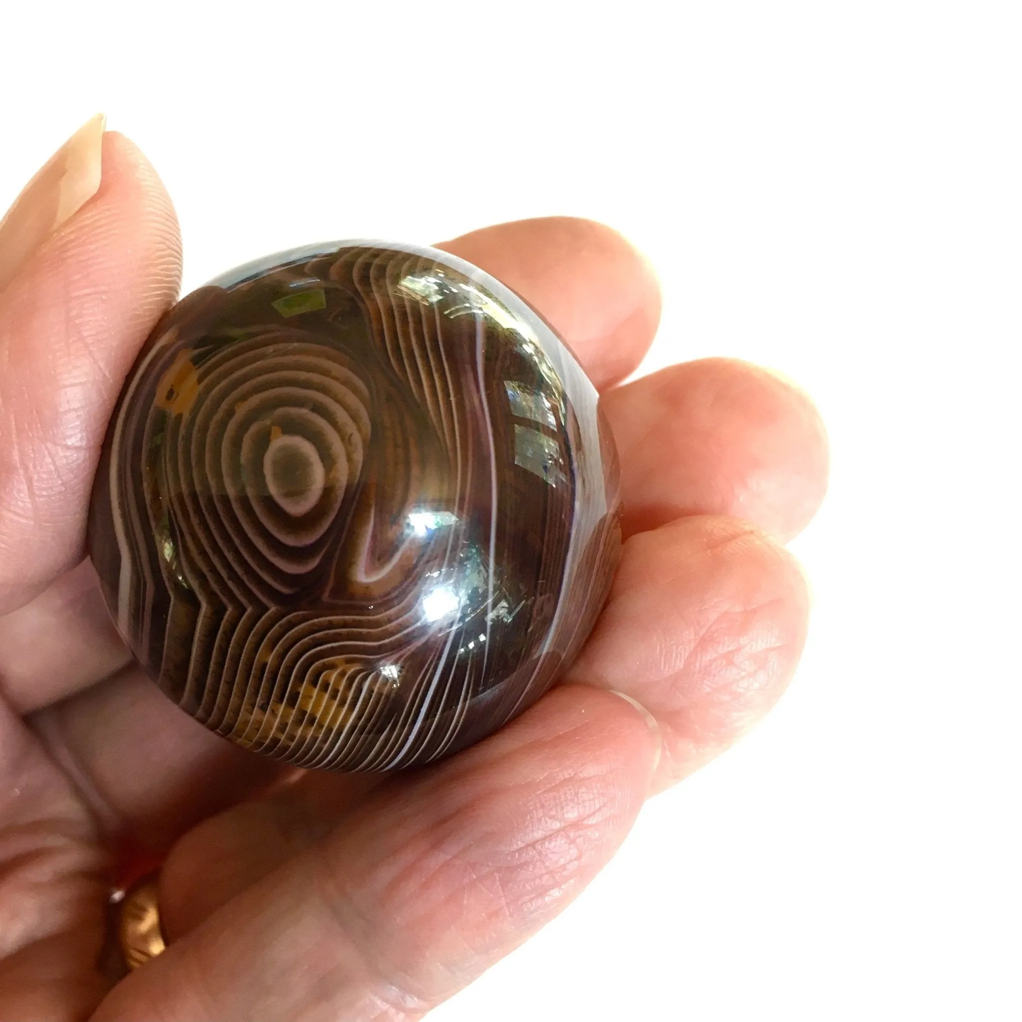 Umber Rivers Agate sphere