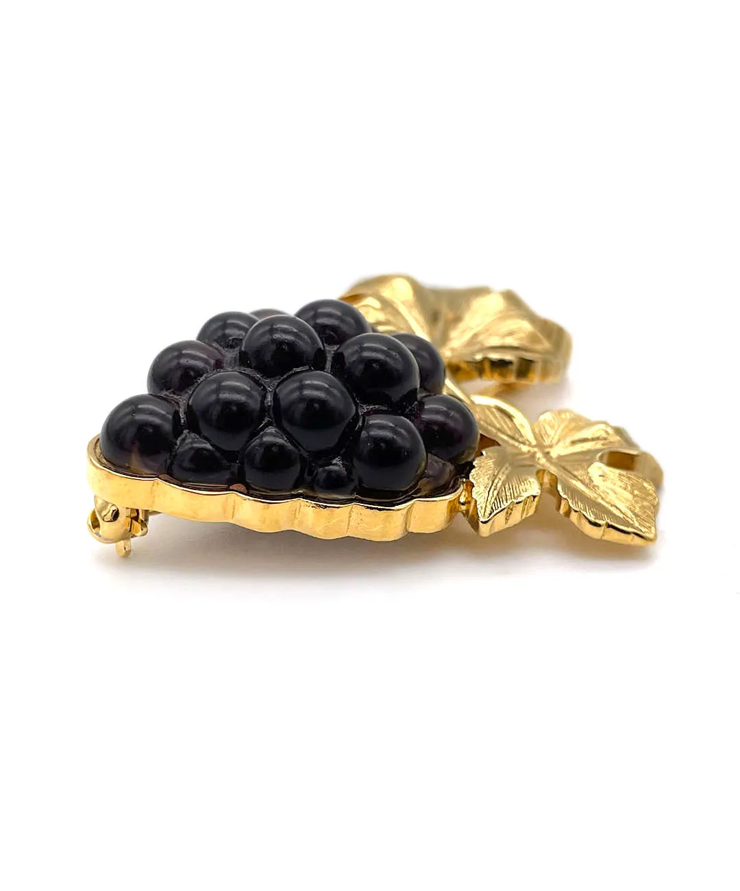 【USA輸入】 ヴィンテージ D'ORLAN ブラック グレープ ブローチ/Vintage D'ORLAN Black Grape Brooch