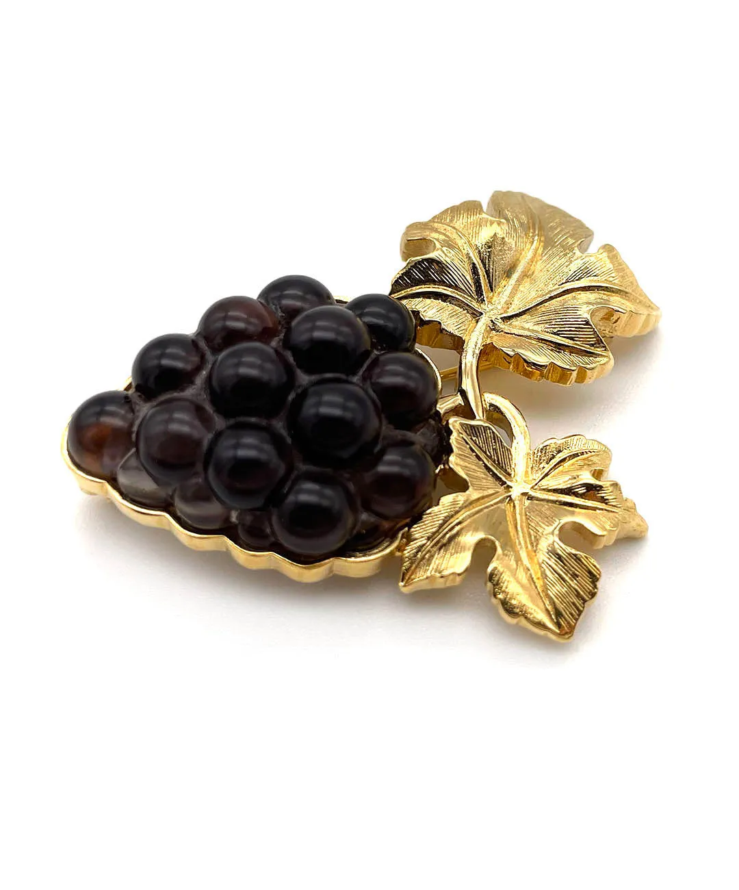 【USA輸入】 ヴィンテージ D'ORLAN ブラック グレープ ブローチ/Vintage D'ORLAN Black Grape Brooch