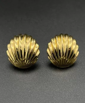 【USA輸入】 ヴィンテージ TRIFARI シェル イヤリング/Vintage TRIFARI Shell Clip On Earrings