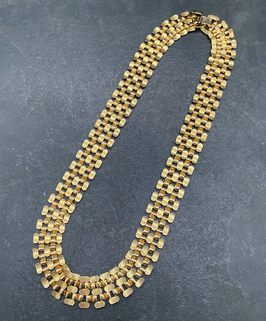 【USA輸入】 ヴィンテージ ゴールド ブリック ネックレス/VINTAGE GOLD BRICK Necklace