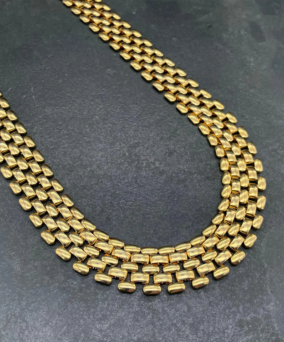 【USA輸入】 ヴィンテージ ゴールド ブリック ネックレス/VINTAGE GOLD BRICK Necklace