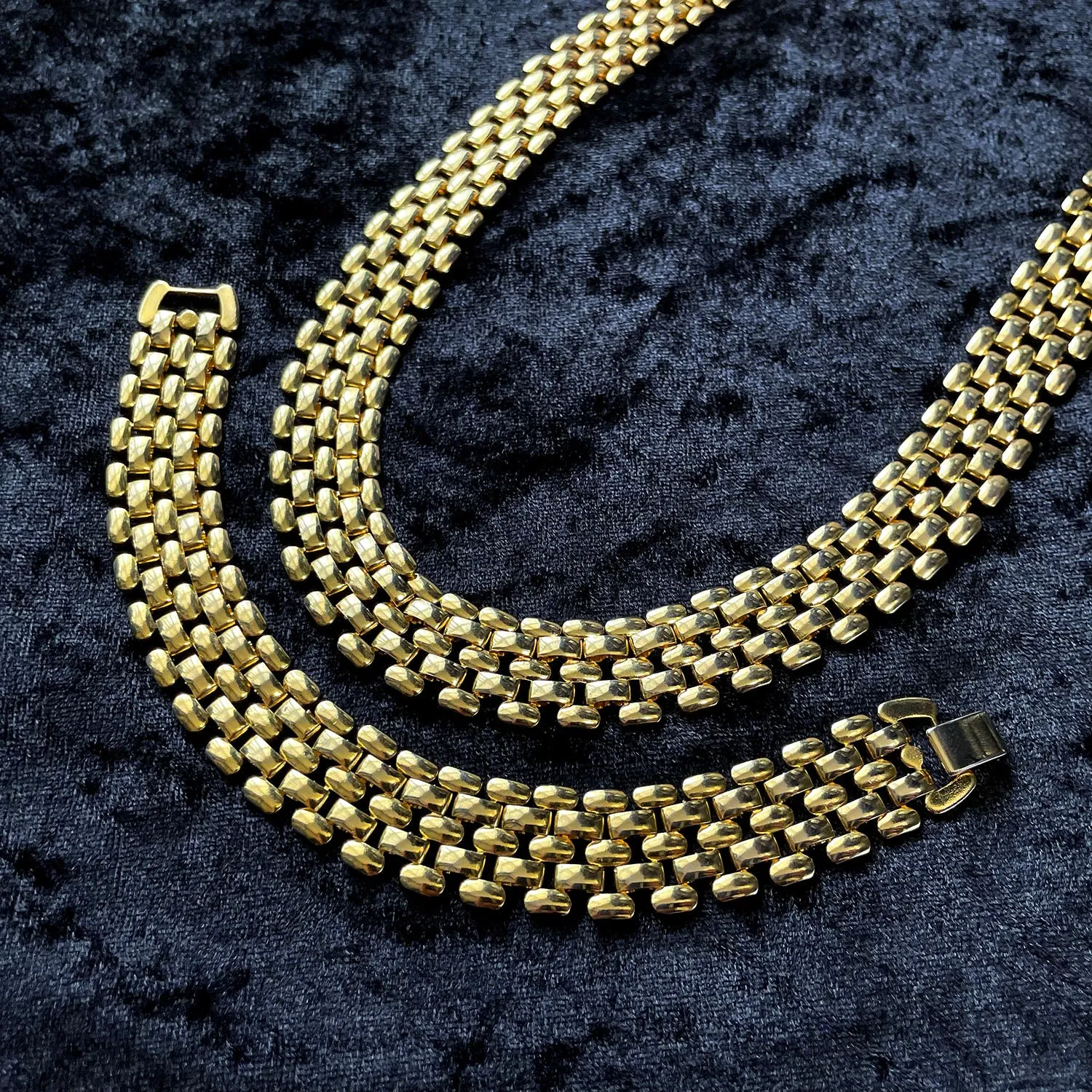 【USA輸入】 ヴィンテージ ゴールド ブリック ネックレス/VINTAGE GOLD BRICK Necklace