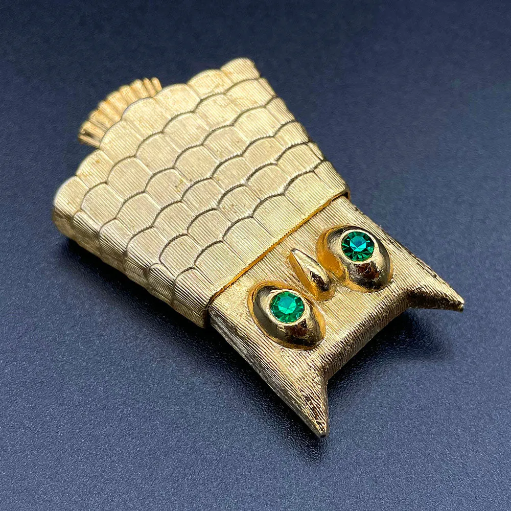 【USA輸入】ヴィンテージ AVON オウル ブローチ/Vintage AVON Owl Brooch