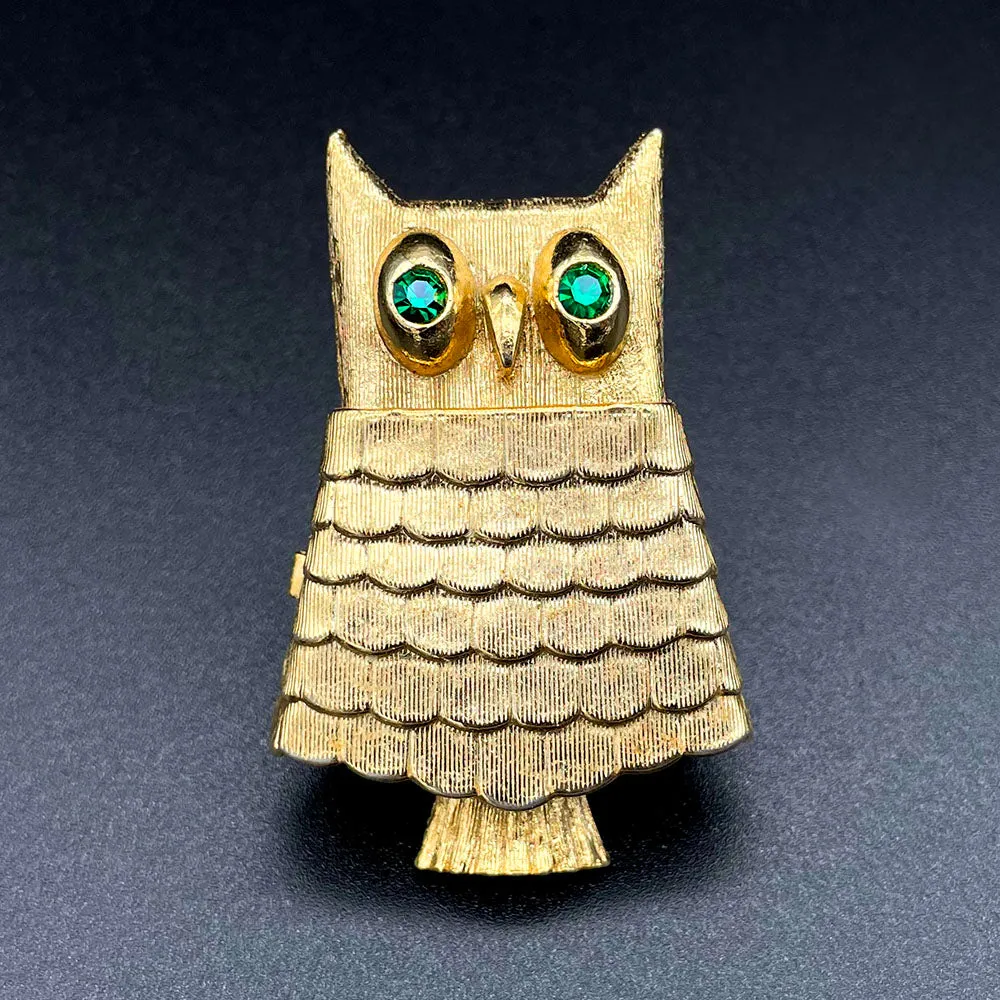 【USA輸入】ヴィンテージ AVON オウル ブローチ/Vintage AVON Owl Brooch