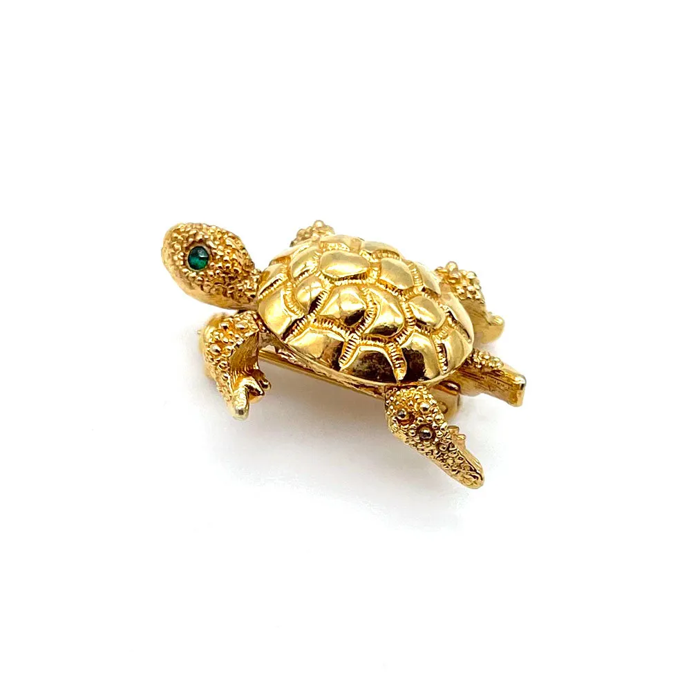 【USA輸入】ヴィンテージ MONET ウミガメ ミニブローチ/Vintage MONET Sea Turtle Brooch