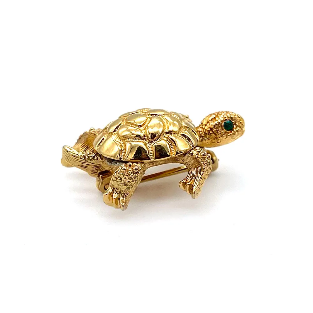 【USA輸入】ヴィンテージ MONET ウミガメ ミニブローチ/Vintage MONET Sea Turtle Brooch