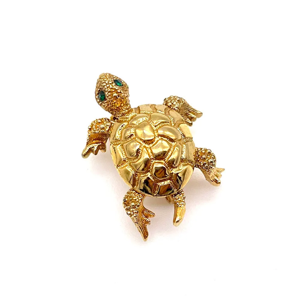 【USA輸入】ヴィンテージ MONET ウミガメ ミニブローチ/Vintage MONET Sea Turtle Brooch