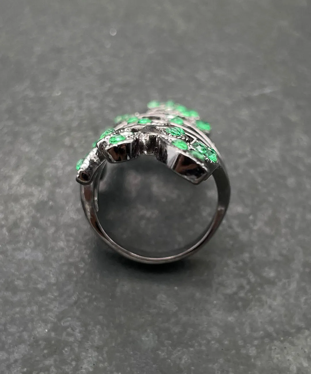 【USA輸入】ヴィンテージ グリーン リーフ ビジュー リング/Vintage Green Leaf Bijou Ring