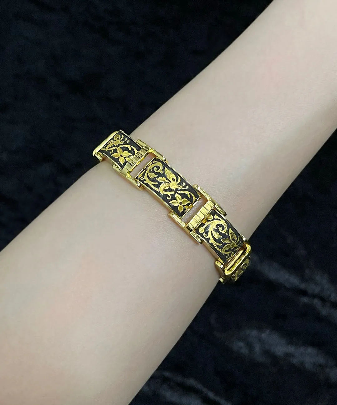 【USA輸入】ヴィンテージ  ダマシン バタフライ ブレスレット/Vintage Damascene Butterfly Bracelet