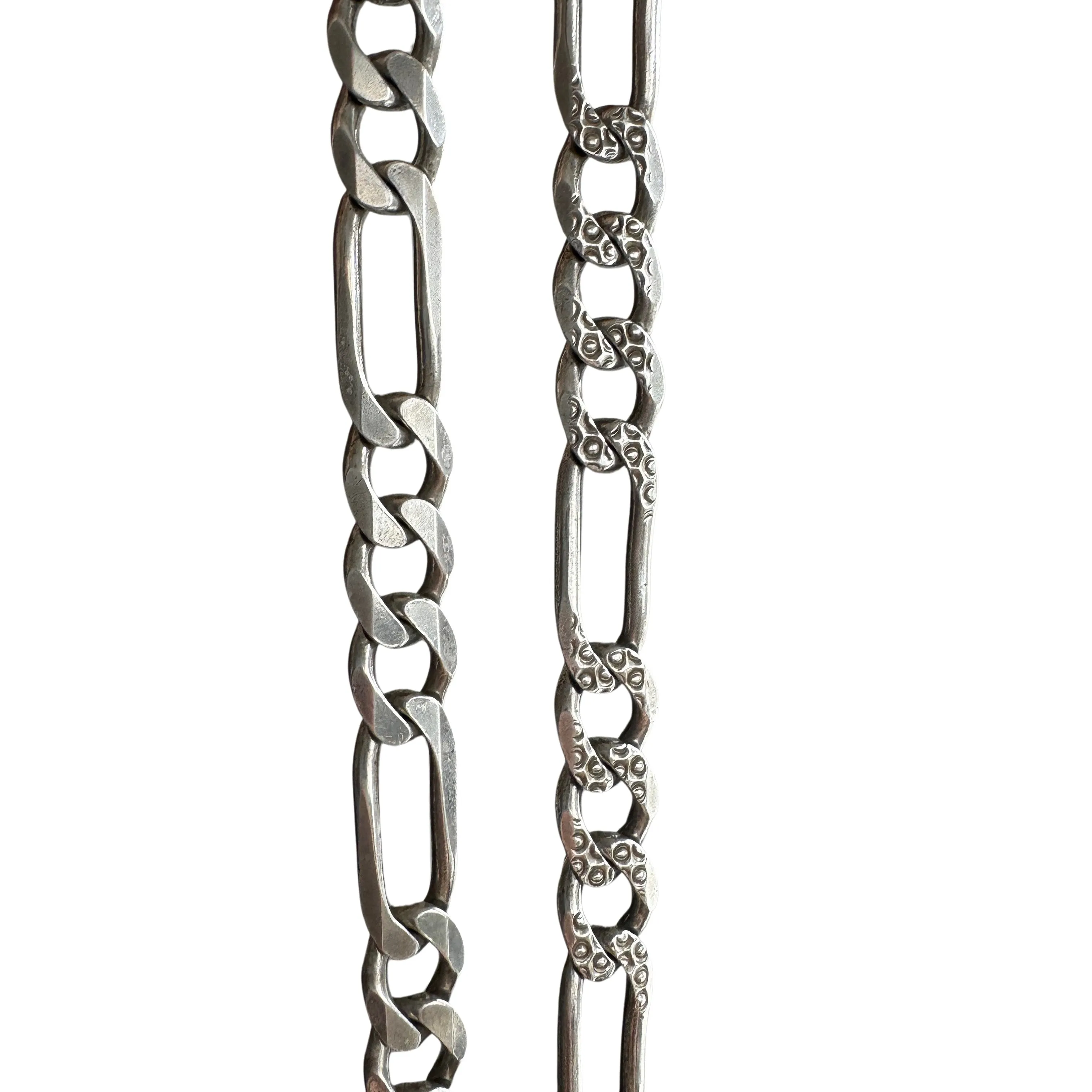 V I N T A G E // double sided figaro / Italy sterling silver figaro chain / 20.75, 32g