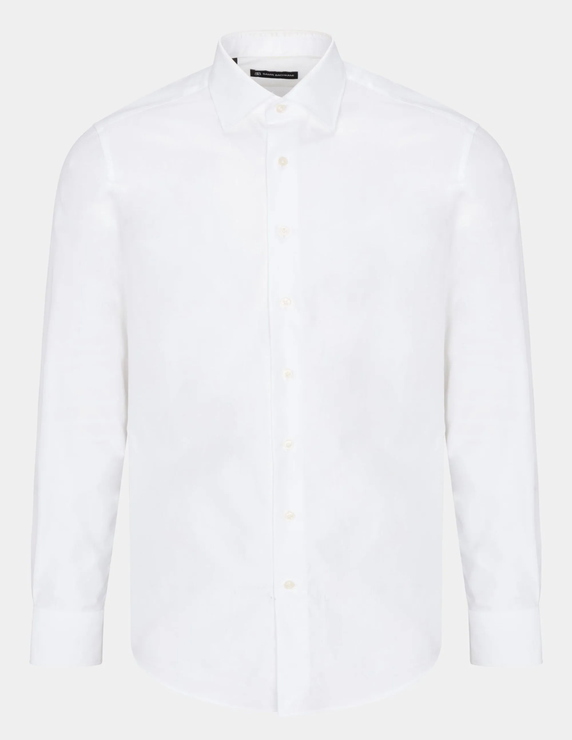 White Fine Stretch Slim Fit Shirt