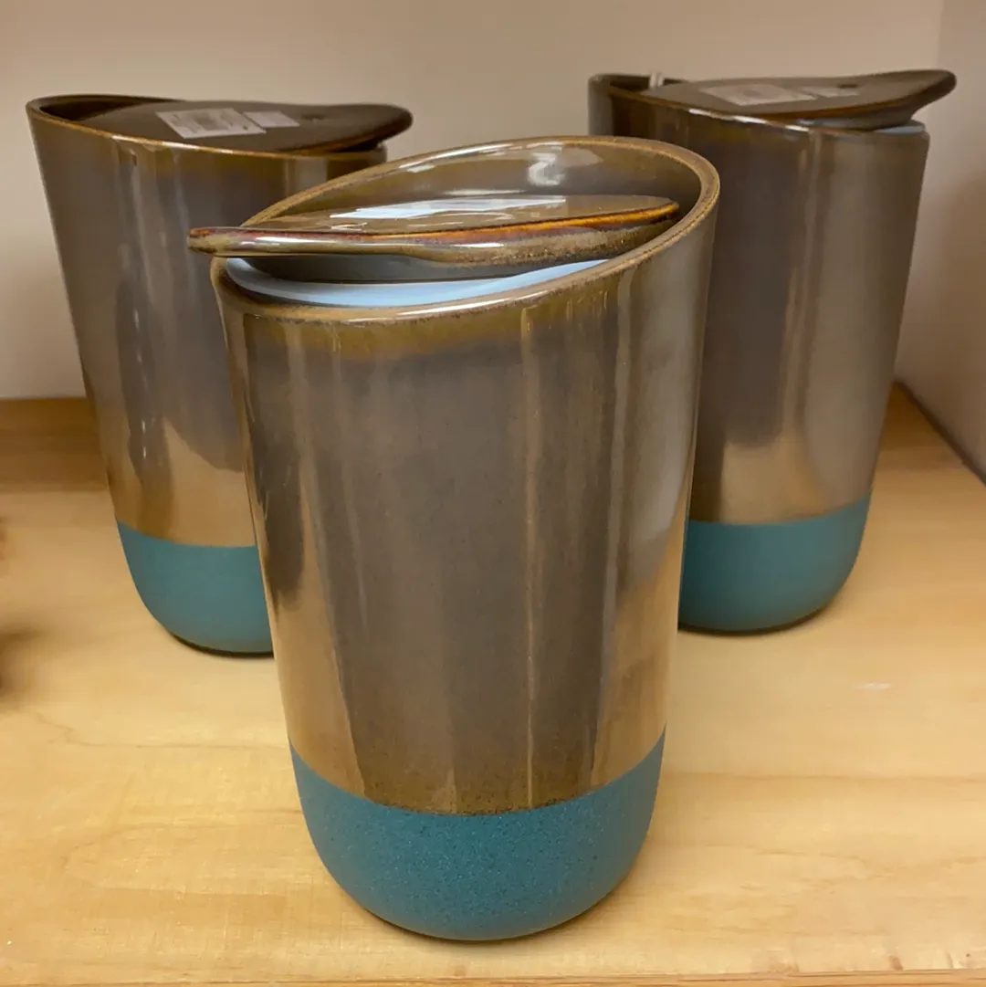 Wild Wood Travel Mug 11oz - Brown and Teal