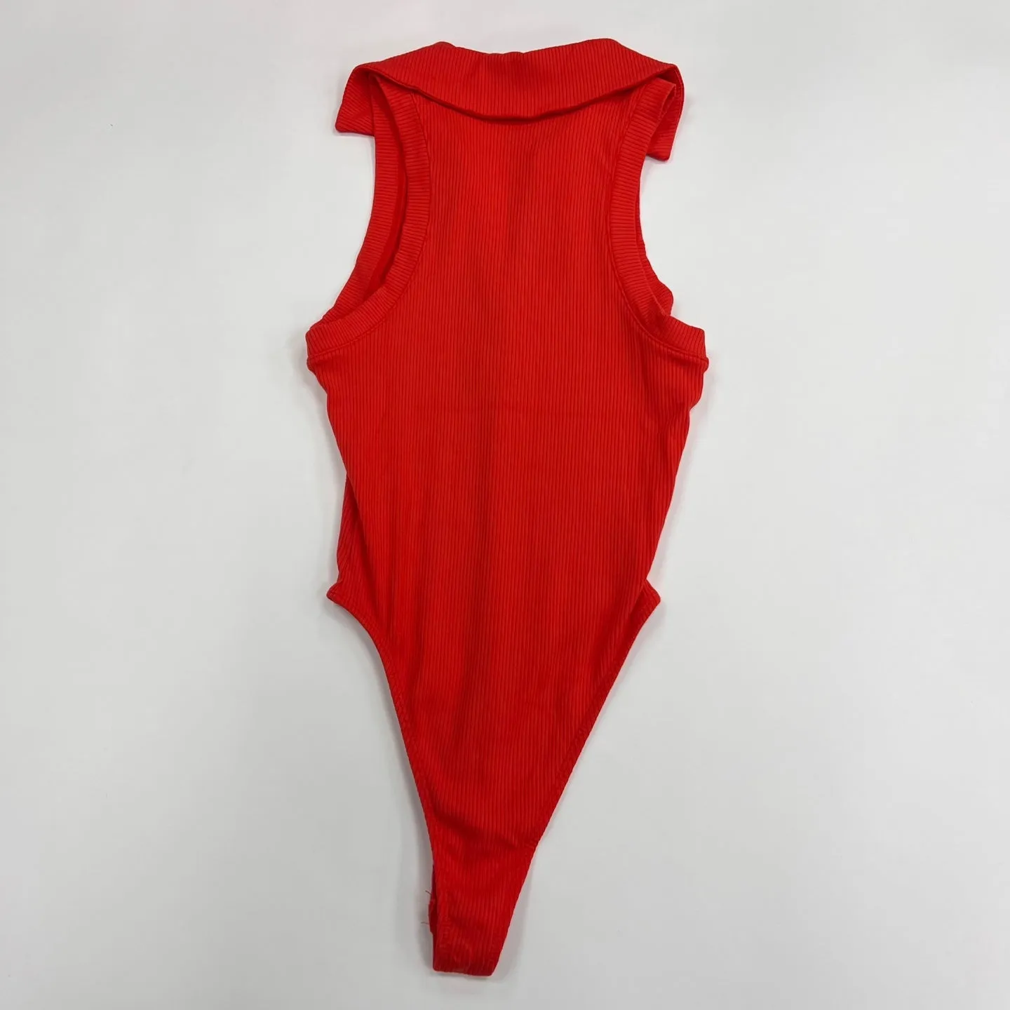 Women's Heavy Ribbed Polo Bodysuit Top