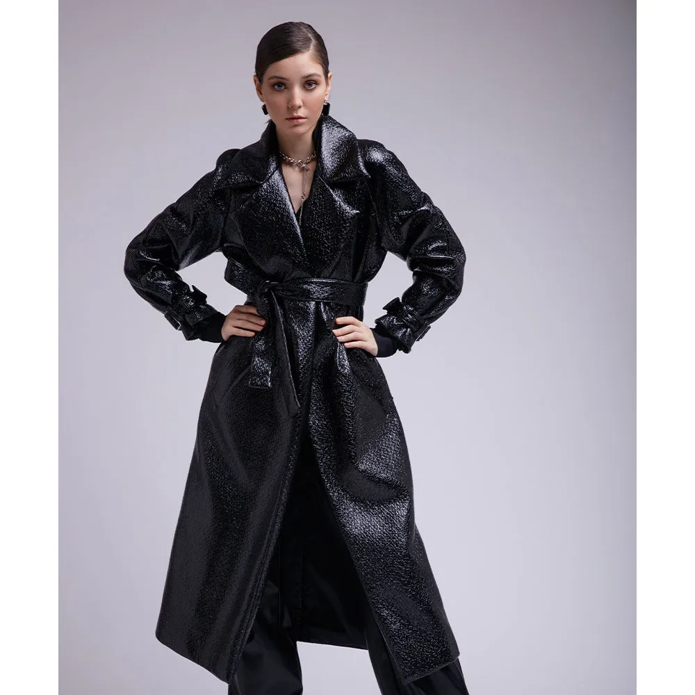 Women's Long Leather Coat | KC Leather Signature Range - Sabrina