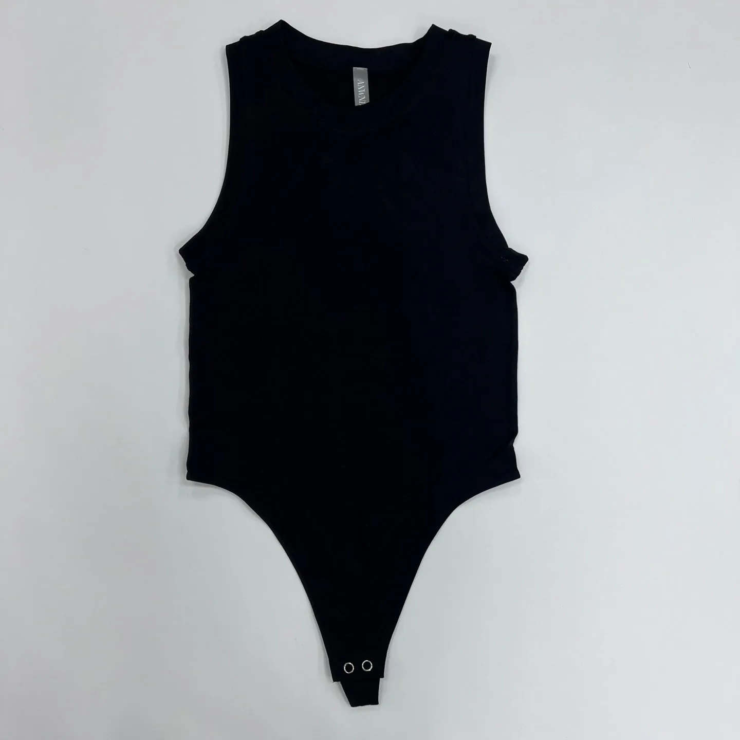 Women's Round Neckline Sleeveless Fitted Bodysuit