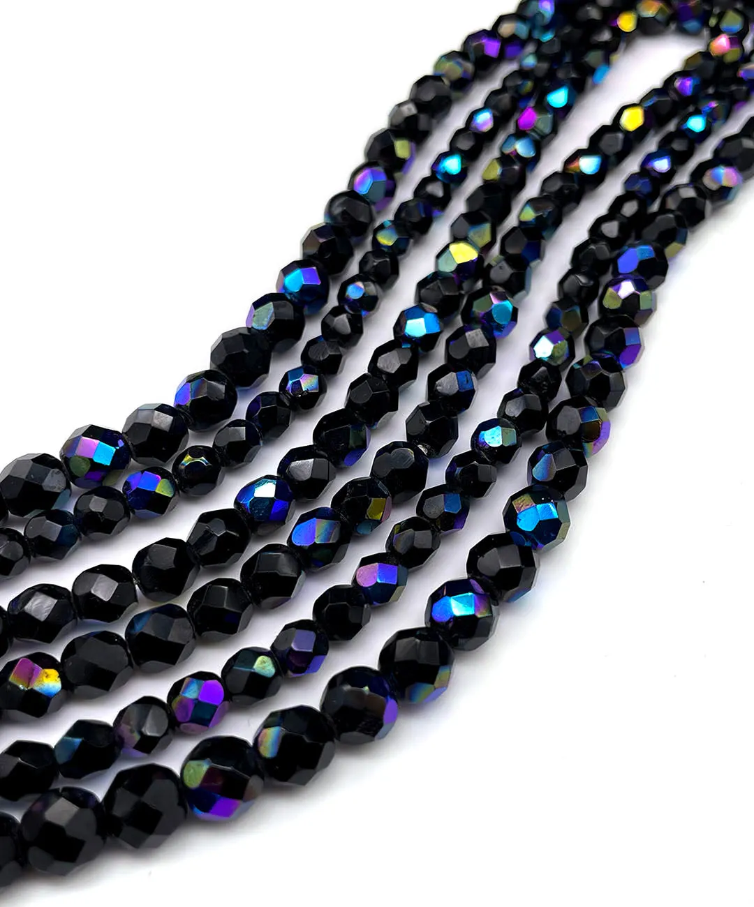 【チェコ買付】ヴィンテージ オーロラ ガラスビーズ ネックレス/Vintage Aurora Glass Beads Necklace