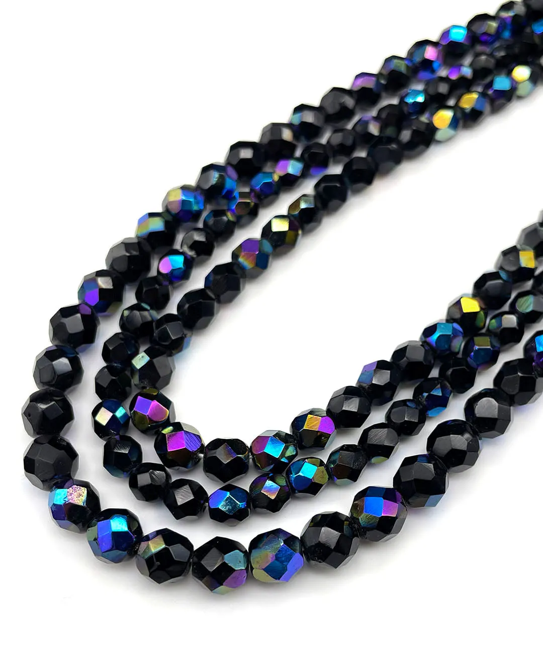 【チェコ買付】ヴィンテージ オーロラ ガラスビーズ ネックレス/Vintage Aurora Glass Beads Necklace