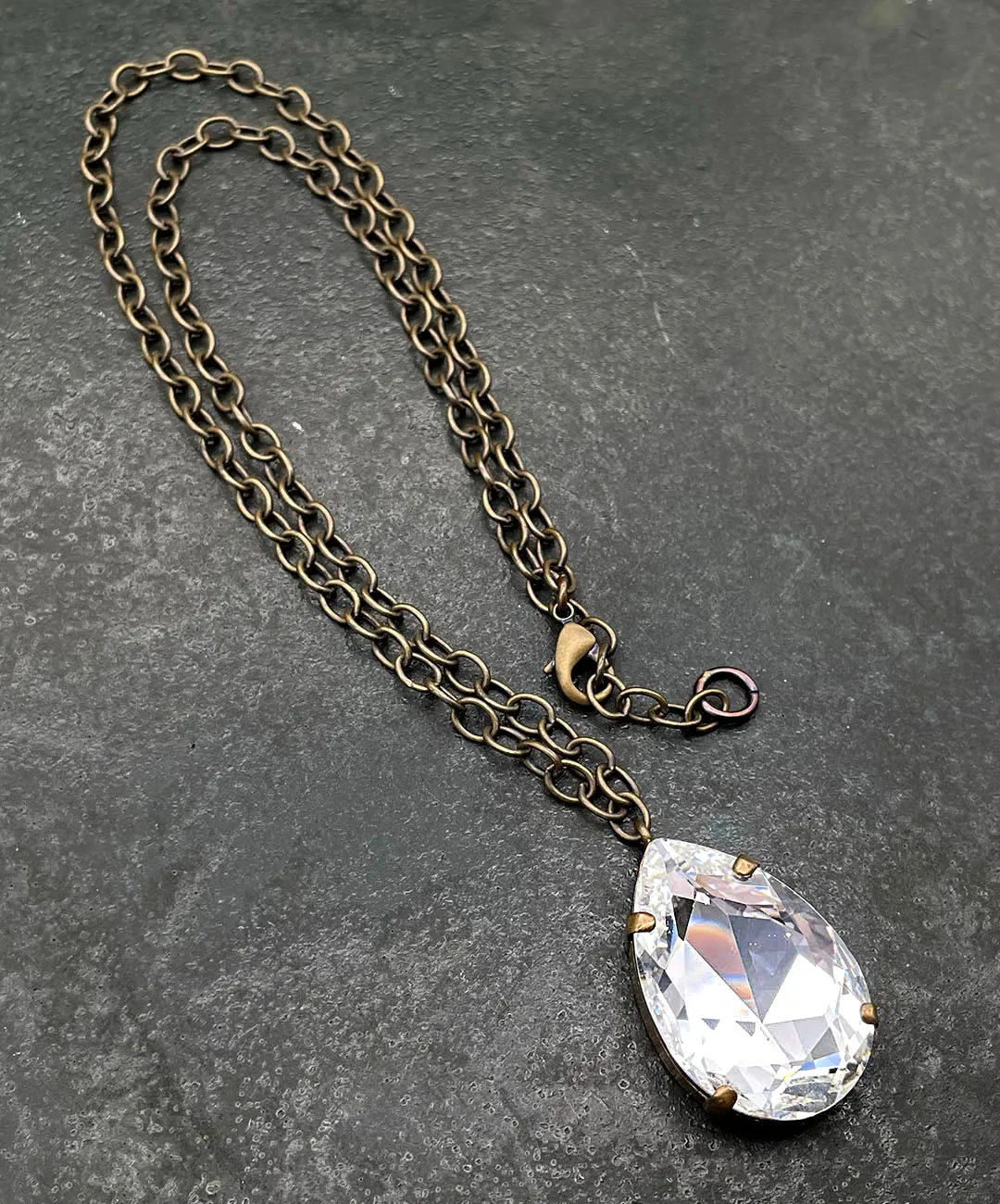 【ドイツ買付】ヴィンテージ SEIBOTH クリアガラス ネックレス/Vintage SEIBOTH Clear Glass Necklace