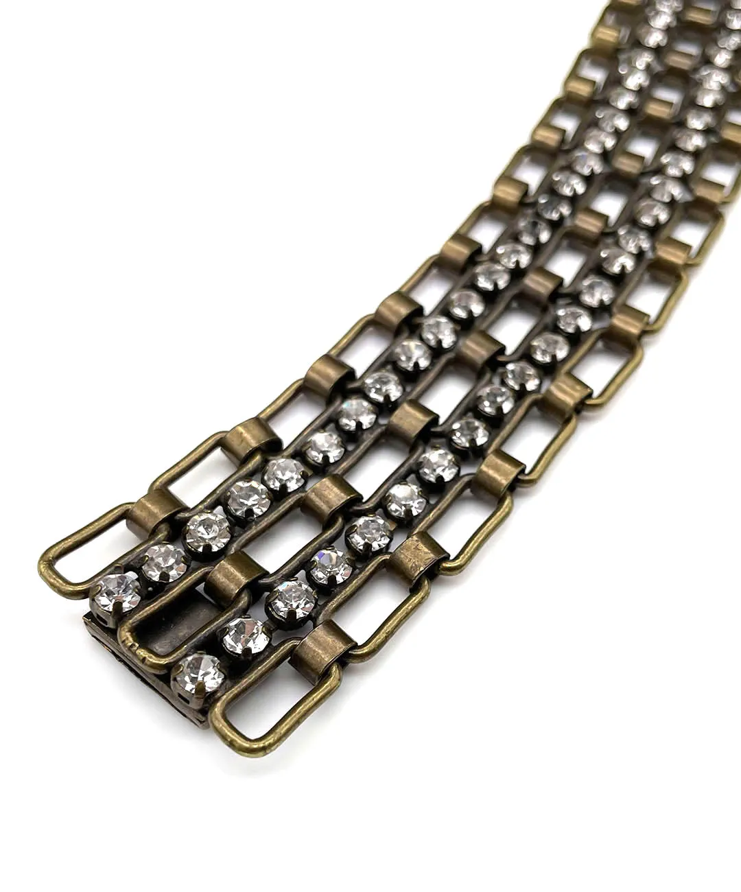 【ドイツ買付】ヴィンテージ SEIBOTH クリアストーン ブレスレット/Vintage SEIBOTH Clear Rhinestones Bracelet