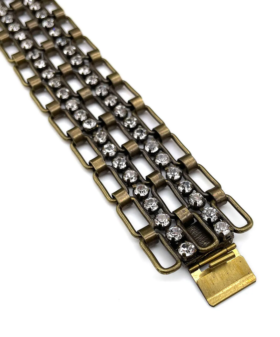 【ドイツ買付】ヴィンテージ SEIBOTH クリアストーン ブレスレット/Vintage SEIBOTH Clear Rhinestones Bracelet