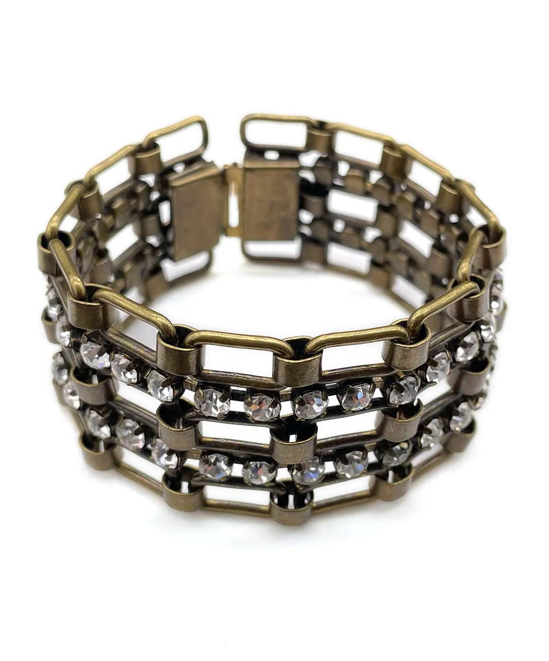 【ドイツ買付】ヴィンテージ SEIBOTH クリアストーン ブレスレット/Vintage SEIBOTH Clear Rhinestones Bracelet