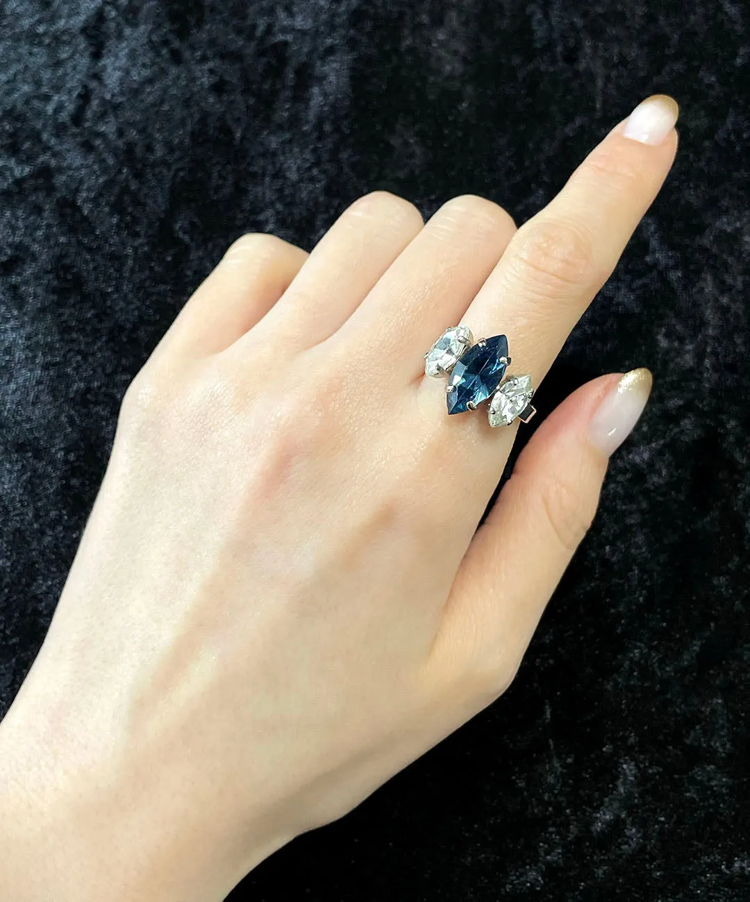 【ドイツ買付】ヴィンテージ SEIBOTH モンタナサファイアブルー クリア リング/Vintage SEIBOTH Sapphire Clear Ring