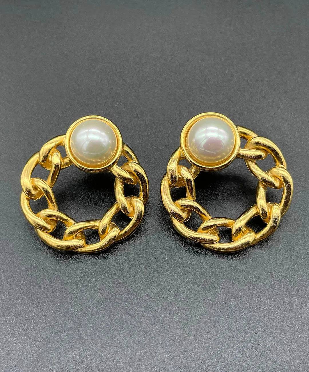 【フランス輸入】ヴィンテージ SPHINX パール ピアス/Vintage SPHINX Pearl Post Earrings