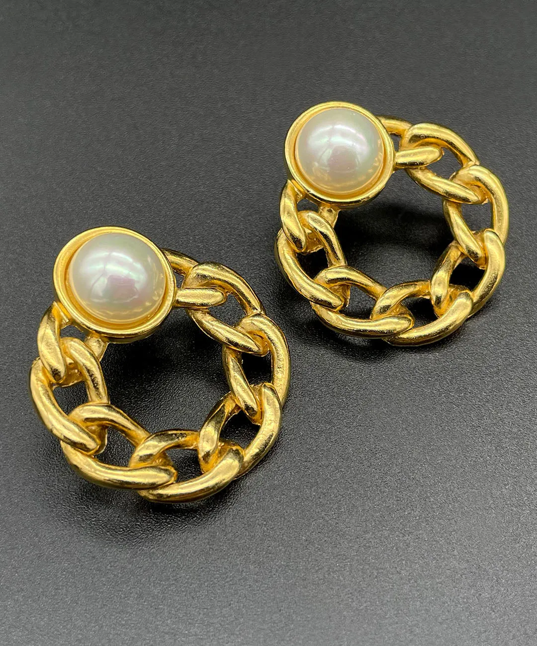 【フランス輸入】ヴィンテージ SPHINX パール ピアス/Vintage SPHINX Pearl Post Earrings